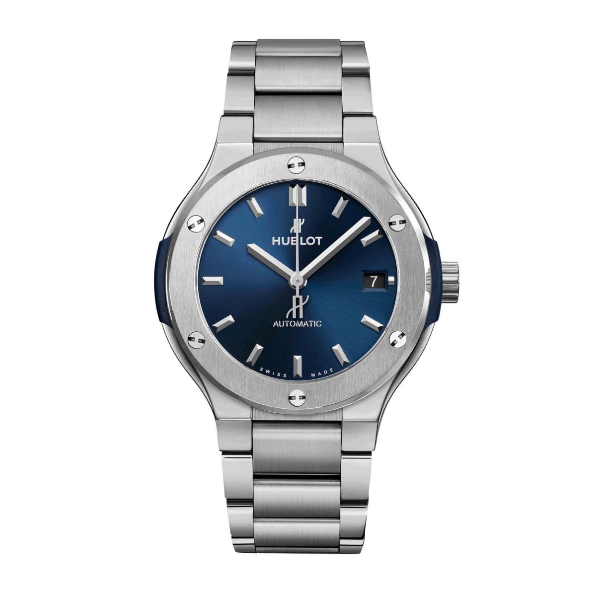 Hublot classic fusion discount blue titanium bracelet