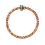 FOPE - Solo Flex'it Armband mit Diamanten und Smaragden