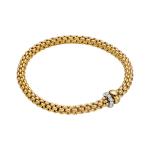 FOPE - Solo Flex'it Armband mit zwei Rondellen und Pavé-Fassung