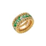 FOPE - Bubble Ring mit Diamanten und Smaragden