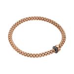 FOPE - Solo Flex'it Armband mit zwei Rondellen und Pavé-Fassung