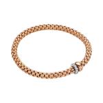 FOPE - Solo Flex'it Armband mit zwei Rondellen und Pavé-Fassung