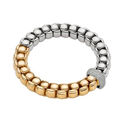 FOPE - Luna zweifarbiges Armband mit Pavé Diamanten