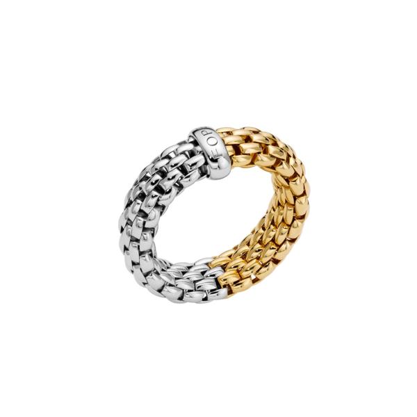 FOPE - Essentials zweifarbiger Flex'it Ring mit flachem Kettengeflecht