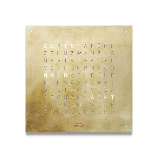 Qlocktwo - EARTH 45 CREATOR´S EDITION SILVER GOLD 