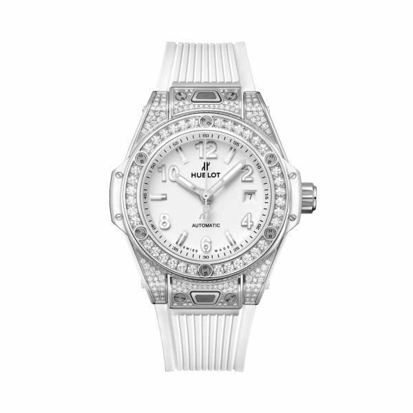 Hublot - One Click Steel White Pavé 