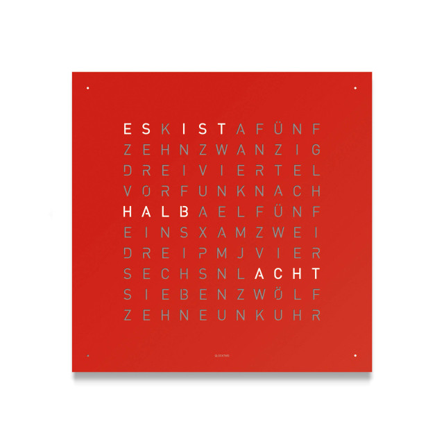Qlocktwo - EARTH 45 EDITION RED PEPPER 