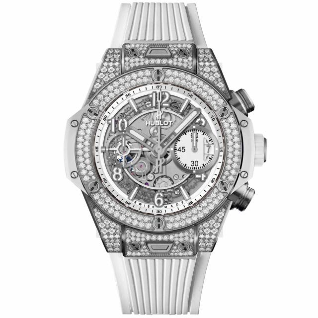Hublot - Big Bang Unico Titanium White Pavé 