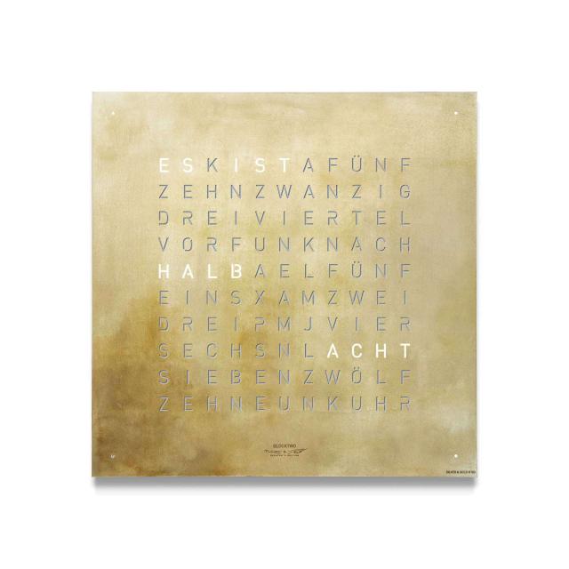 Qlocktwo - EARTH 45 CREATOR´S EDITION SILVER GOLD 